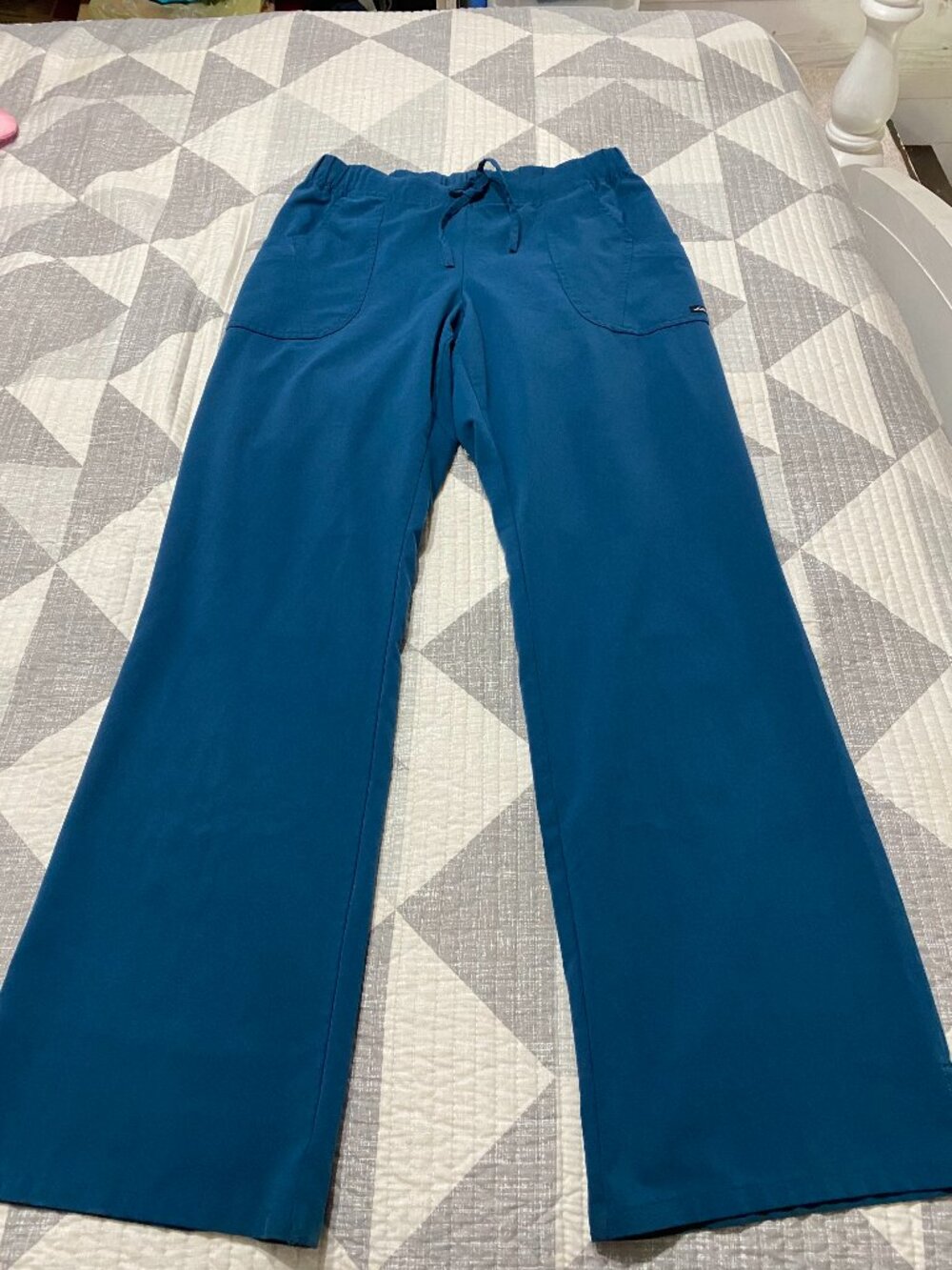 Jockey Extreme Comfy Stretch Scrub Pants Teal Blue Green Womens Medium M 2377